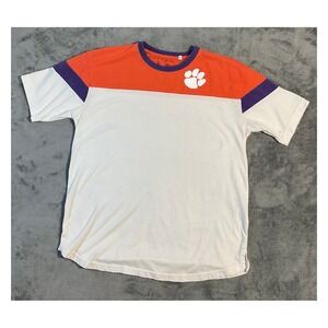 Three Square Clemson Tigers Women's‎ T-Shirt XL Orange White Purple